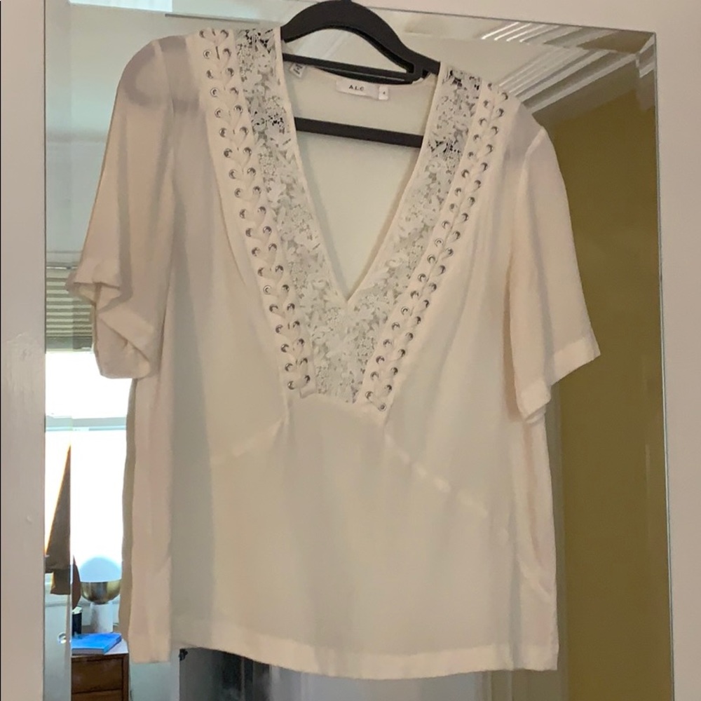 ALC silk white top